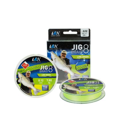 L&K jig braid 0,12mm 7.8 kg 110m lime green