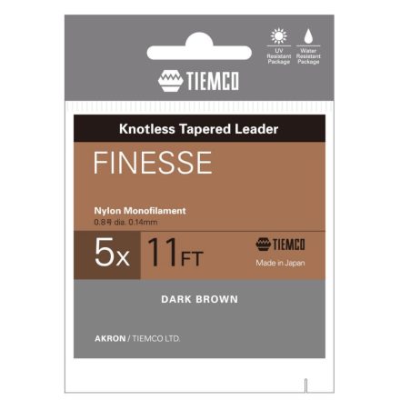 TIEMCO VÉKONYODÓ ELŐKE FINESSE TAPERED LEADER 11ft 4X