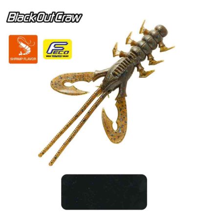 TIEMCO BLACK OUT CRAW 4" 10cm Color 000