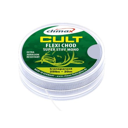 CLIMAX CULT CARP FLEXI CHOD MONO HOOKLINK 20m 0.50mm 25lb