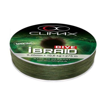 CLIMAX iBRAID DIVE SINKING OLIVE GREEN 275m 0.08mm 3.2kg