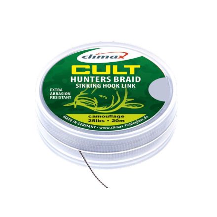 CLIMAX CULT CARP HUNTERSBRAID SINKING HOOKLINK 20m 45lb Camouflage