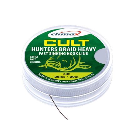 CLIMAX CULT CARP HUNTERSBRAID HEAVY SINKING HOOKLINK 20m 30lb Dark Silt