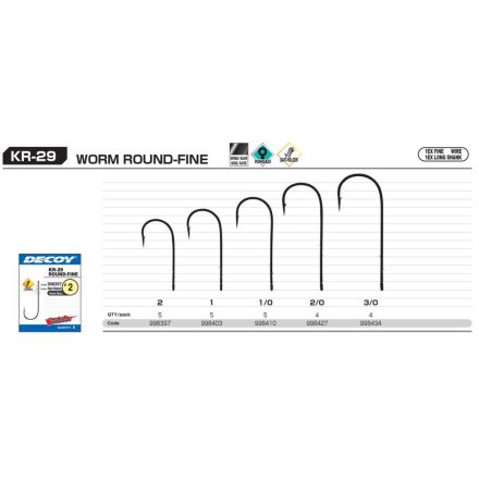 DECOY horog worm kr-29 round fine 2