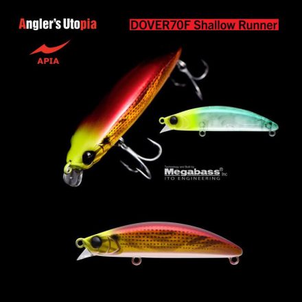 APIA dover 70f shallow runner 70mm 8.5gr 01 red gold konoshiro