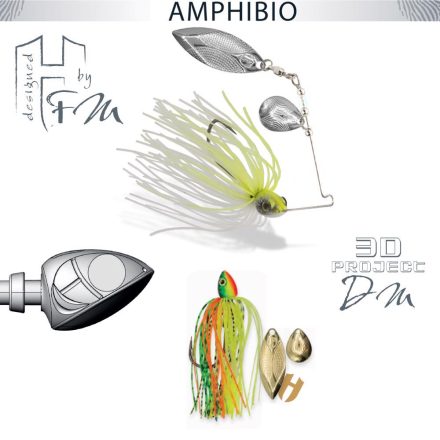 HERAKLES SPINNERBAIT AMPHIBIO TANDEM 1/4oz 7gr Fire Tiger