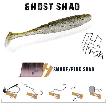 HERAKLES ghost shad 10cm smoke pink shad