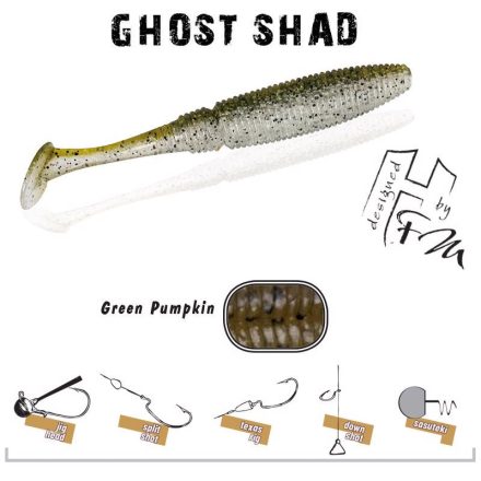 HERAKLES ghost shad 10cm green pumpkin