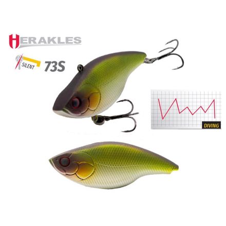 HERAKLES blaze rattle 73 silent s 7.3cm 17gr matt green shinner