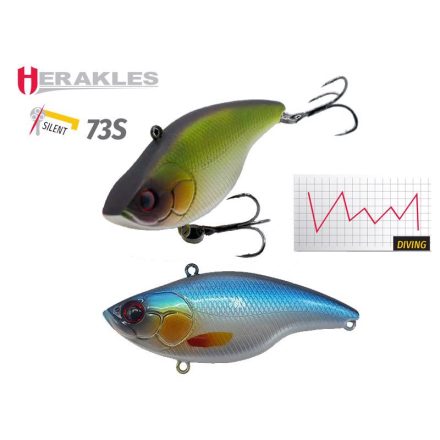 HERAKLES blaze rattle 73 silent s 7.3cm 17gr crome blue