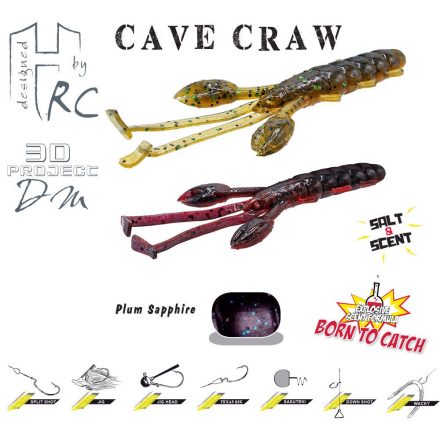 HERAKLES cave craw 3.8" 9.6cm plum sapphire