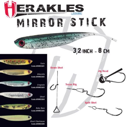 HERAKLES mirror stick shad 3.2" 8.1cm alborella