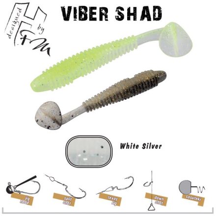 HERAKLES viber shad 3.8" 9.7cm white silver