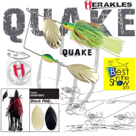 HERAKLES SPINNERBAIT QUAKE 1 1/2oz 42gr Black/Red