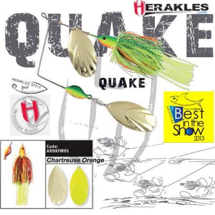 HERAKLES SPINNERBAIT QUAKE 1 1/2oz 42gr Chartreuse/Orange