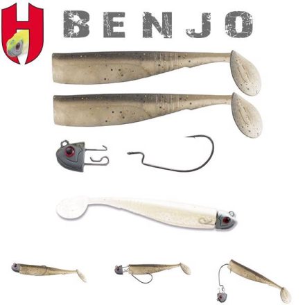 HERAKLES combo horog benjo shad 3" 7.5cm white silver