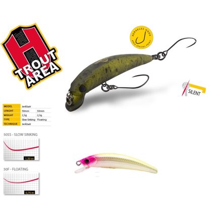 HERAKLES teser 50f 5.0cm 2.3gr pink head chartreuse