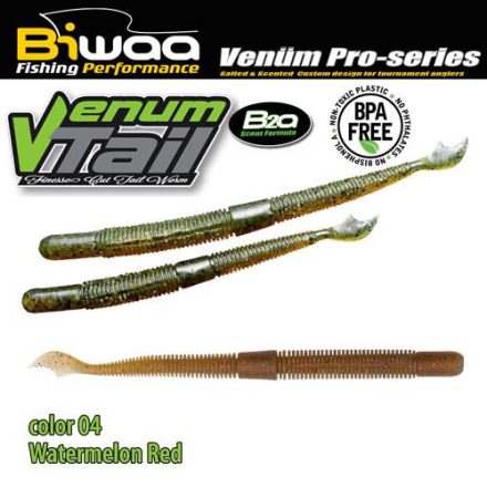 BIWAA VENUM TAIL 4" 10cm 04 Watermelon Red