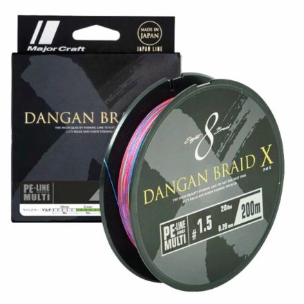 MAJOR CRAFT DANGAN BRAID X 8X 200m #2.0 35lb Multicolor