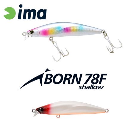 IMA IBORN 78F SHALLOW 78mm 8.5gr 002 Red Head Pearl OB