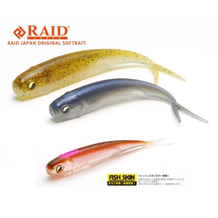 RAID fish roller fish skin 3" 8.9cm 080 clear wakasagi