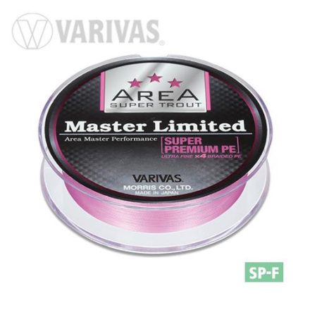 VARIVAS TROUT AREA MASTER LIMITED PE 75m #0.15 4.5lb TOURNAMENT PINK