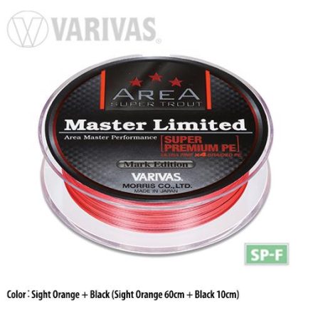 VARIVAS TROUT AREA MASTER LIMITED PE 75m #0.15 4.5lb SIGHT ORANGE