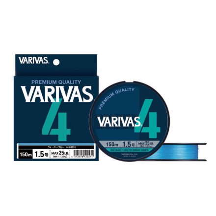 VARIVAS PE 4 BLUE EDITION 150m #0.6 0.128mm 10lb Water Blue