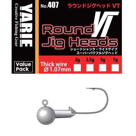 YARIE jig fej  407 round vt thick wire 3/0 2.0gr