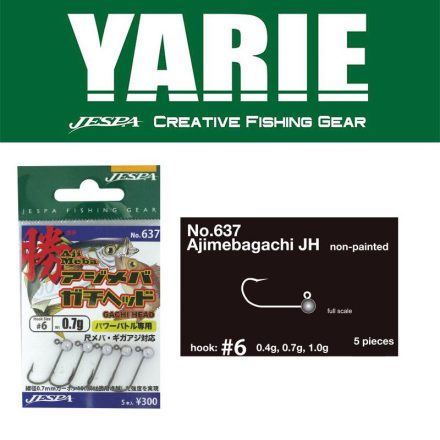 YARIE jig fej  637 ajimeba gachi 6 0.4gr