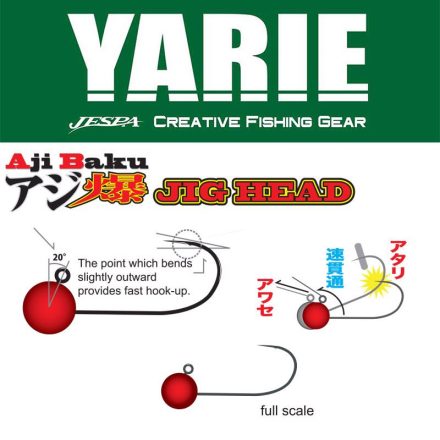 YARIE jig fej  645 ajibaku red 8 0.2gr