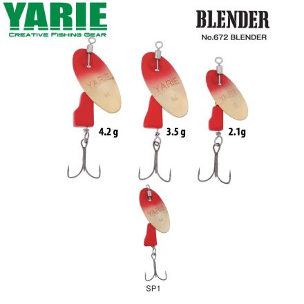 YARIE 672 körforgó  BLENDER 2.1gr SP1 Red/Red