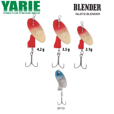 YARIE 672 körforgó  BLENDER 2.1gr SP10 Blue Silver