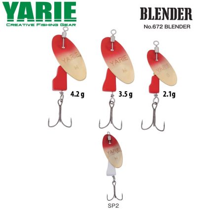 YARIE 672 körforgó  BLENDER 2.1gr SP2 Red/White