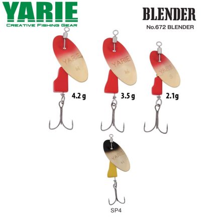 YARIE 672 körforgó  BLENDER 2.1gr SP4 Black/Yellow