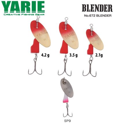 YARIE 672 körforgó  BLENDER 2.1gr SP9 Silver Pink