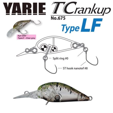 YARIE t-crankup 675 type lf 3.5mm 2.6gr c10 kyoushyu chart