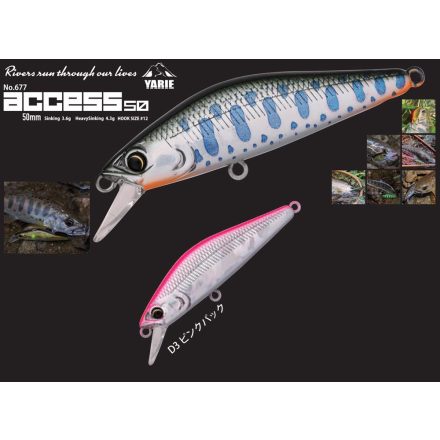 YARIE 677 access hs 50mm 4.3gr d3 pink back