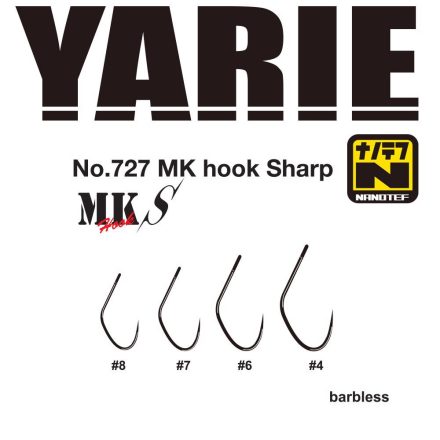 YARIE horog  727 mk sharp 04 barbless