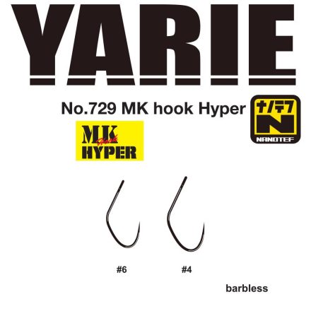 YARIE horog  729 mk hyper 04 barbless