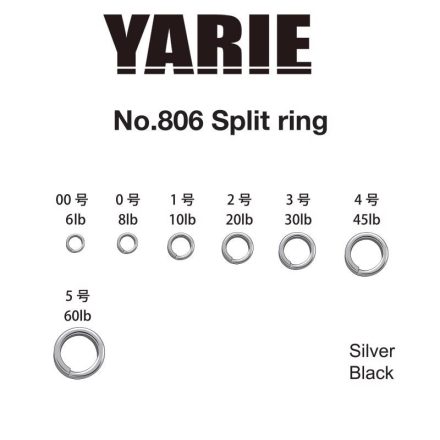 YARIE kulcskarika 806 SPLIT RING SILVER 6lb 00