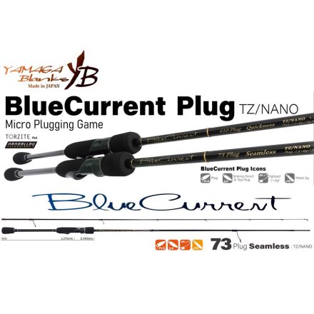 YAMAGA BLANKS blue current 73plug seamless tz-nano 2.22m 1.5-6gr fuji titanum torzite