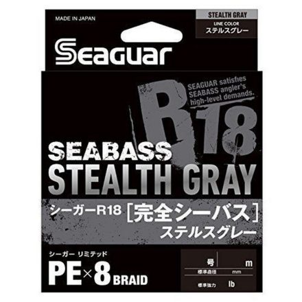 SEAGUAR r18 kanzen seabass stealth gray 150m 0.6gou