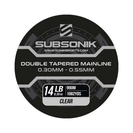 subSONIK double tapered main line clear 12lb 990m (3x330) felvastagodó főzsinór